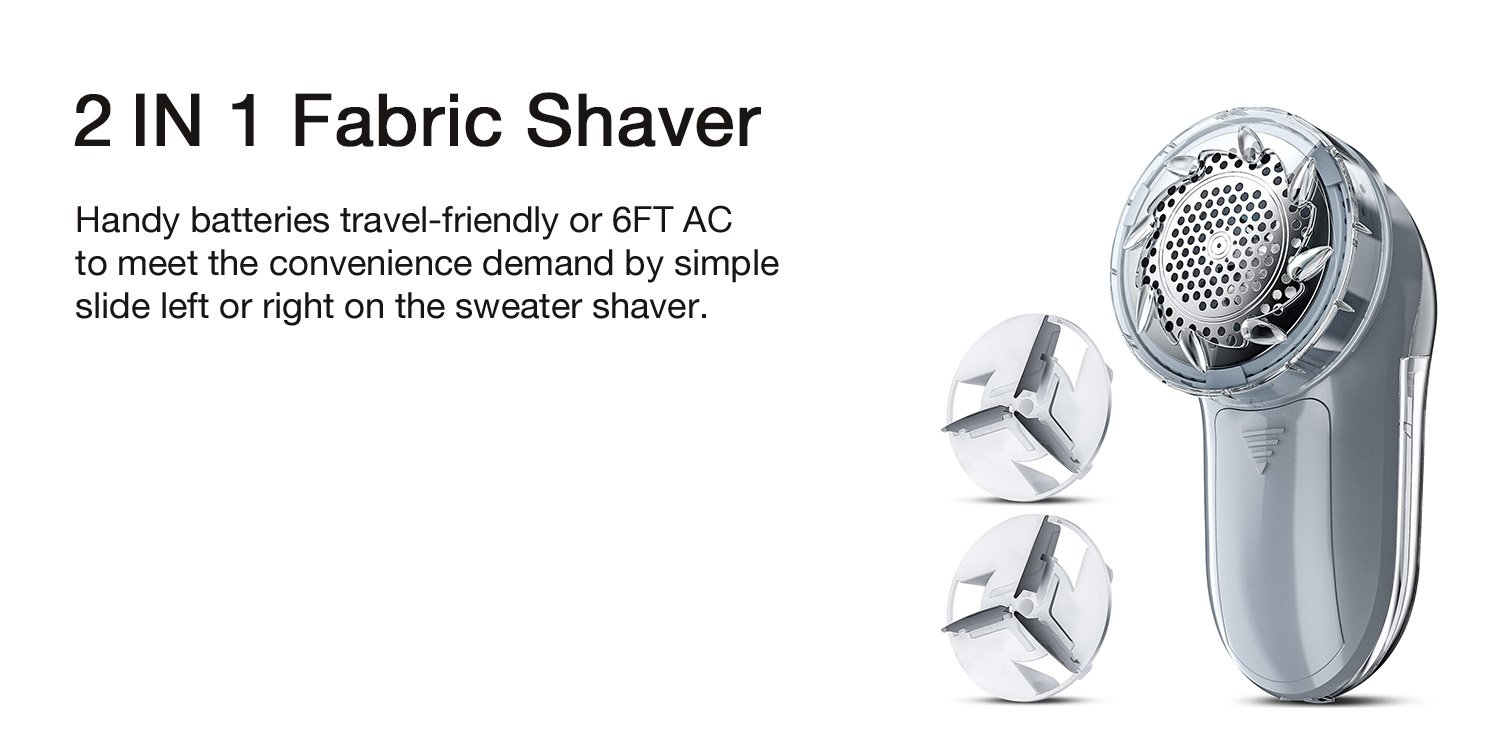 Bymore 2-in-1 fabric shaver, battery or corded