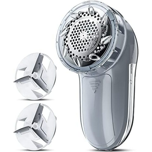 Bymore Compact 2-in-1 Fabric Shaver, Battery or Corded, Gray