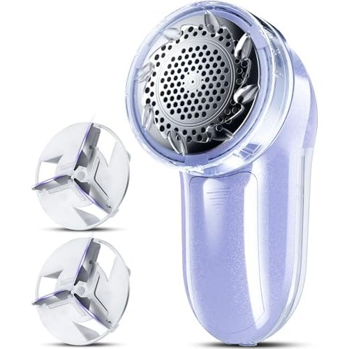 Bymore Compact 2-in-1 Fabric Shaver, Suction System, Light Purple
