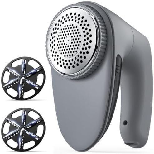 Bymore Large-Head Fabric Shaver, 65mm, Detachable Bin, Space Gray