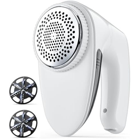 Bymore Large-Head Fabric Shaver, 65mm, Protective Mesh, White